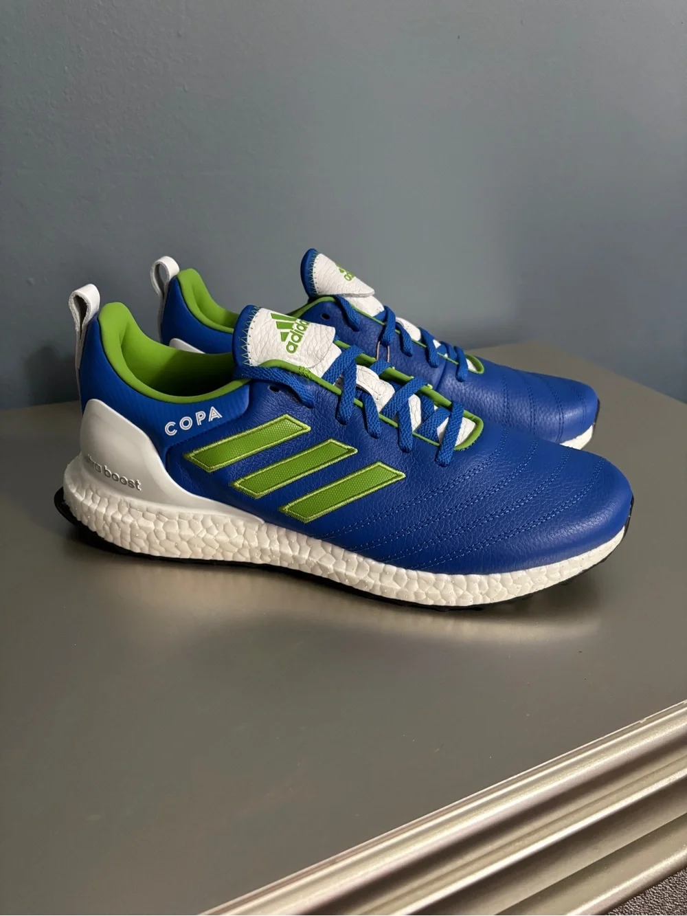 Men's Seattle Sounders FC adidas Blue Ultraboost × COPA Running Shoe